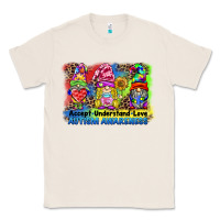 Natural accept understand love autism awareness western background Classic Tee - BarkalooDesign