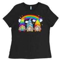 Black rainbow gnomes Ladies Tee - Zillion Design Studio