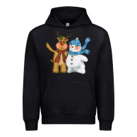 Black christmas reindeer snowman Urban Hoodie - CowGirlArtShop