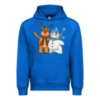 Cobalt christmas reindeer snowman Urban Hoodie - CowGirlArtShop