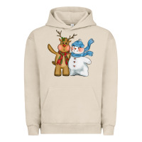 Pigment French Oak christmas reindeer snowman Urban Hoodie - CowGirlArtShop