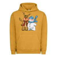 Pigment Peanut Butter christmas reindeer snowman Urban Hoodie - CowGirlArtShop