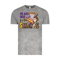 Cloud Rock i'm just here for the snacks baseball purple and g Vintage Tee - Jasminsmagicworld