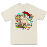 Bone charolais cattle cow with christmas lights and hat Premium Tee - RanaPortraitStore