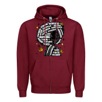 Burgundy black woman quotes Zipper Hoodie - MaliasSmallBusiness