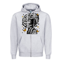 Heather Grey black woman quotes Zipper Hoodie - MaliasSmallBusiness