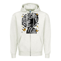 Oatmeal Heather black woman quotes Zipper Hoodie - MaliasSmallBusiness