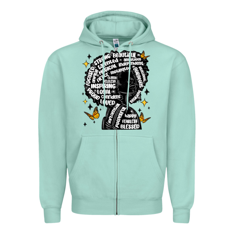 Black Woman Quotes Zipper Hoodie by MaliasSmallBusiness | Teevron