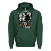 Sports Green black woman quotes Zipper Hoodie - MaliasSmallBusiness