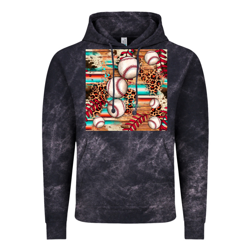Baseball Leopard Cowhide Turquoise Seamless Pattern Vintage Hoodie by JahusDesignShop | Teevron