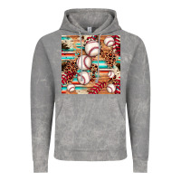 Cloud Rock baseball leopard cowhide turquoise seamless pattern Vintage Hoodie - JahusDesignShop