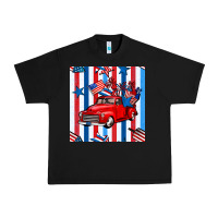 Black 4th of july seamless pattern truck Urban Heavy Tee - BundleAndBundleShop