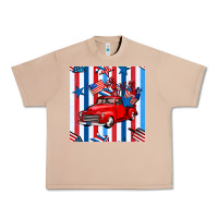 Burro 4th of july seamless pattern truck Urban Heavy Tee - BundleAndBundleShop