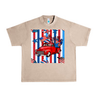 French Oak 4th of july seamless pattern truck Urban Heavy Tee - BundleAndBundleShop