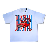 Grape Ice 4th of july seamless pattern truck Urban Heavy Tee - BundleAndBundleShop