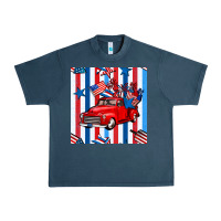 Midnight Navy 4th of july seamless pattern truck Urban Heavy Tee - BundleAndBundleShop