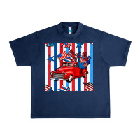 Navy 4th of july seamless pattern truck Urban Heavy Tee - BundleAndBundleShop