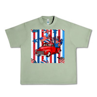 Oil Green 4th of july seamless pattern truck Urban Heavy Tee - BundleAndBundleShop