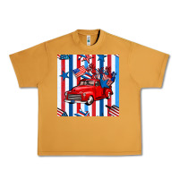 Peanut Butter 4th of july seamless pattern truck Urban Heavy Tee - BundleAndBundleShop