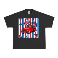 Pigment Black 4th of july seamless pattern truck Urban Heavy Tee - BundleAndBundleShop
