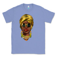Colony Blue african woman Classic Tee - NancyCooperArtShop