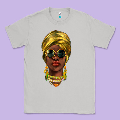 African Woman Classic Tee Designed By Nancycooperartshop