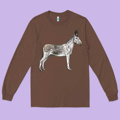 Andalusian Donkey Long Sleeve Tee Designed By Lillyallendesigns