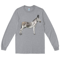 Heather Grey Andalusian Donkey Long Sleeve Tee - LillyAllenDesigns