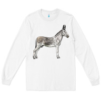 White Andalusian Donkey Long Sleeve Tee - LillyAllenDesigns