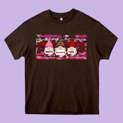 Heavy Core Tee Happy valentines day gnomes rose