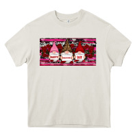 Cream Happy valentines day gnomes rose Heavy Core Tee - RanaPortraitStore