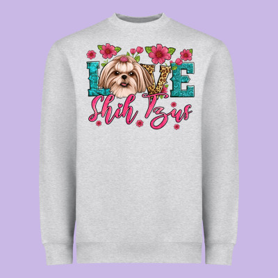 Love Shih Tzus Heavyweight Sweatshirt Designed By Artiststas