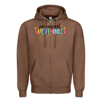Chestnut professional overthinker Zipper Hoodie - MaliasSmallBusiness
