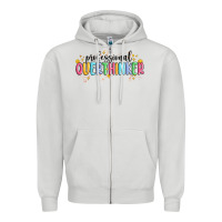 Dove Grey professional overthinker Zipper Hoodie - MaliasSmallBusiness