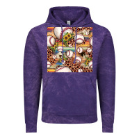 Cloud Purple baseball leopard cowhide sunflower seamless pattern Vintage Hoodie - JahusDesignShop