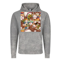 Cloud Rock baseball leopard cowhide sunflower seamless pattern Vintage Hoodie - JahusDesignShop