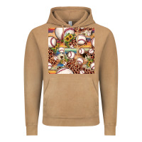 Vintage Camel baseball leopard cowhide sunflower seamless pattern Vintage Hoodie - JahusDesignShop