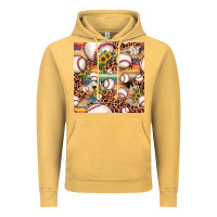 Vintage Mustard baseball leopard cowhide sunflower seamless pattern Vintage Hoodie - JahusDesignShop