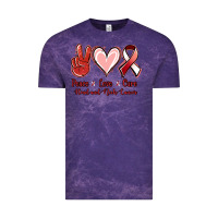 Cloud Purple peace love cure head and neck cancer Vintage Tee - Jasminsmagicworld