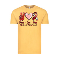 Vintage Mustard peace love cure head and neck cancer Vintage Tee - Jasminsmagicworld