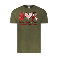 Vintage Olive peace love cure head and neck cancer Vintage Tee - Jasminsmagicworld