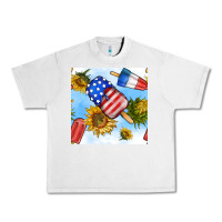 Lunar Rock 4th of july sunflowers ice cream seamless pattern Urban Heavy Tee - BundleAndBundleShop