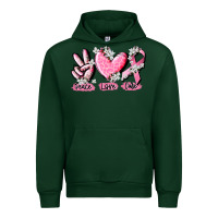 Forest Green peace love cure breast cancer Urban Hoodie - CowGirlArtShop