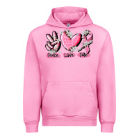 Fuchsia Pink peace love cure breast cancer Urban Hoodie - CowGirlArtShop