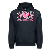Navy peace love cure breast cancer Urban Hoodie - CowGirlArtShop