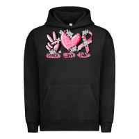 Pigment Black peace love cure breast cancer Urban Hoodie - CowGirlArtShop