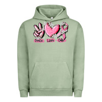 Pigment Oil Green peace love cure breast cancer Urban Hoodie - CowGirlArtShop