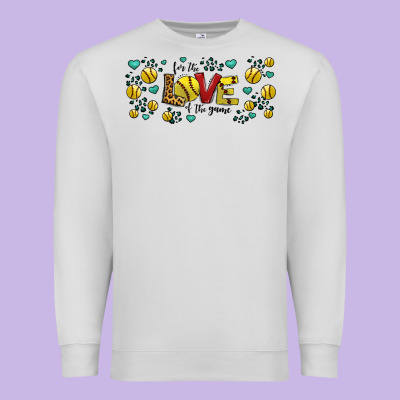 For The Love Of The Game Softball Premium Sweatshirt Designed By Jasminsmagicworld