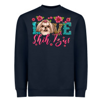 Navy love shih tzus Heavyweight Sweatshirt - Artiststas