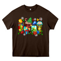Chocolate Brown autism christmas coffee cups Heavy Core Tee - Zillion Design Studio